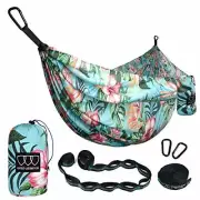 CAMPING HAMMOCK for Patio Porch Garden Double Parachute Hawaii Blue GOLD ARMOUR