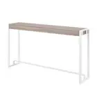 54 Gray Brown and White Sled Console Table