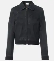 [The Row] The Row Axelette suede jacket AU 14 black