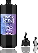 4th Gen Clear Hard UV Resin, 45s Quick Drying, Top Transparency No Yellowing, Ultraviolet Solar Curing Epoxy Resin Glue for Molds Jewelry Making Pendants Earrings Bracelets Crafts DIY, 1000g bulk