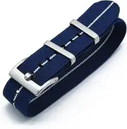 [FSARTVBF] Nylon Nato Straps 20mm 22mm Watch Bands Durable French Troops Military Parachute Special Elastic Watch Bands Replacement For Men