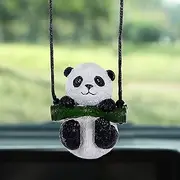 Panda Car Hanging Ornament Kung Fu Panda Car Decoration Mirror Hanging Car Interior Accessories for Car Rear View Mirror Hanging Accessories Gardening Hanging Car Ornament…
