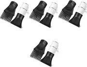 [VICASKY] 4sets Hair Dryer Diffuser Nozzle Attachment Professional Comb Flat Head Concentrator for Hair Dryers Durable Safe Accessories 2pcs*4