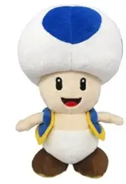 Little Buddy Super Mario Bros. Toad 8" Plush - Blue [New Toy] Plush