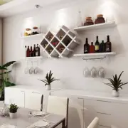 White 5-Piece Wall Mounted Wine Rack Set with Storage Shelves FREE SHIPPING
