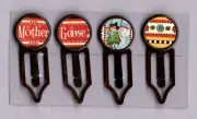 Graphic45 MOTHER GOOSE #104 Antique Copper (4) Metal Clips HANDMADE