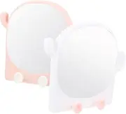 FRCOLOR Stylish Pack Makeup Mirror Desk Wall Mirror Phone Holder Portable Vanity for Bedroom Dressing Table