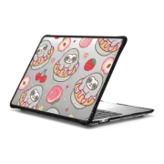 MacBook Pro 13-inch (M1 / M2 / Intel) Impact Case Cute Sloth Donut with Strawberry Peach Cherry - Kawaii Animal with Cartoon Food & Pink Fruit