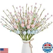 WSTPUPU Artificial Easter Stems 10 Pack Easter Egg Stems with Eggs and Berrie