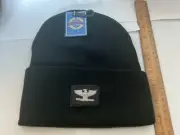 Police Colonel Grey color Patch Sewn on a Black Watch Cap