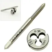 8-36 TPI Tap and Die Set HSS Right Hand Thread 8-36 UNF Tap + 8-36 Die