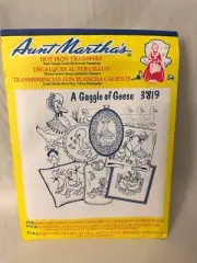 Aunt Martha's A GAGGLE OF GEESE 3819 Embroidery Hot Iron Transfer Pattern NEW!