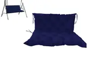 Swing Cushion Portable Bench Soft Chair Padded with Backrest-Blue