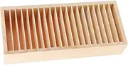 CLISPEED 1pc Wooden Storage Box with Detachable Compartments Name Cards Organizer Desktop Storage for Jewelry Stationery and Items Material