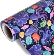 Ocean Wrapping Paper Roll - Mini Roll - 17 Inch X 33 Feet - Octopuses, Pectinid