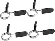 WESIEVYA 4pcs Barbell Clamp for Weightlifting Secure Locking Clips for Fitness Equipment Dumbbell Spring Collars Quick Adjustment