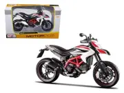 2013 Ducati Hypermotard SP White with Black and Red Stripes 1/12 Motorcycle
