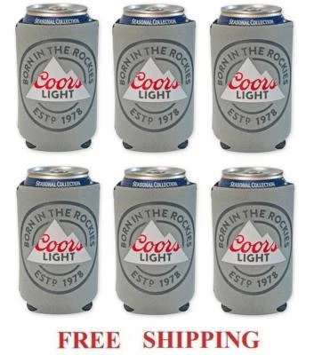COORS LIGHT ROCKIES 6 BEER CAN HOLDERS COOLER COOZIE COOLIE KOOZIE HUGGIE NEW