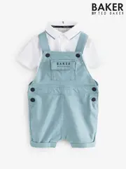 Baker by Ted Baker Dungaree And Polo Shirt Set (E78628) | $97 - $104
