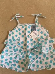New Pumpkin Patch Polkadot Summer Top baby girl Clothing Size O (6-9m) Free Post