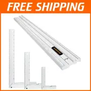 Heavy-Duty 24" Straight Edge and 3-Piece L Square Set for Woodworking Precision