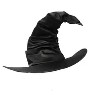 Black Satin Witch Hat - Adult