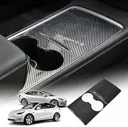 Carbon Fiber Style Center Control Panel Cover Compatible with Tesla Model 3 2017-2023 and Model Y 2022-2024 Accessories