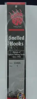 Bear Paw CHSS-1 Circle Snelled Hook Size 1