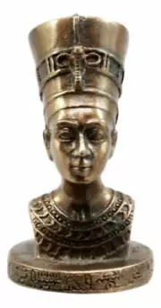 Summit Egyptian Queen Nefertiti With Cobra Crown Bust Figurine Miniature