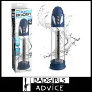 Pump Worx Max Boost Pro Flow 20cm Insert Auto Sucking Penis Pump Usb - Blue
