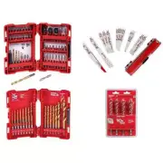 Milwaukee Drill Bit Combination Set Titanium Screw Driver+Saw Blade+Auger (90Pc)