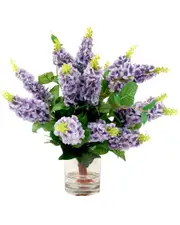 Creative Displays Purple Lilac Floral Arrangement in Glass Vase