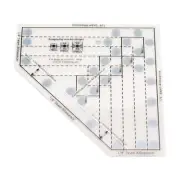 Mini Quilt Ruler, Transparent Acrylic Precise Scale Folded Corners Ruler DIY