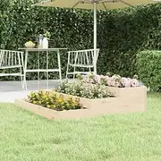Raised Garden Bed, Elevated Planter Box Plant Container 107x107x27 cm Solid Wood Pine