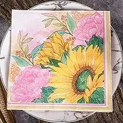 Sunflower Paper Napkins Disposable Decorative Party Napkins 20-Count/33x33cm/2-Ply Floral Napkins Paper for Luncheon Dinner Decoupage