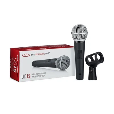 Pure Resonance Audio UC1S Ultra-Clear Dynamic Vocal Microphone with Switch