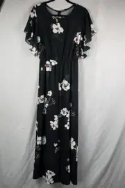 Boohoo Jumpsuit Size 16 Floral Multicolor Open Back Festive Cottage BNWT