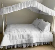 Canopy Top For The Bed, Real Eyelet, White or Off White, Flat or Arch Style