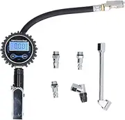 Digital Tire Inflator Gauge LCD Display 4 Units Inflation Pressure Gauge for Car Van Motorcycle Dirt Bike