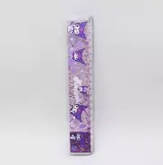 Sanrio Kuromi - Kids Glittery Flowing 20cm Ruler School Supplies Home Craft