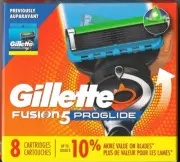 Gillette Fusion 5 Proglide, Razor Blades, 3 packages, 24 cartridges,