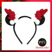在飛比找ETMall東森購物網優惠-摩達客耶誕-米妮紅黑鹿角髮箍