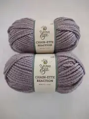 Yarn Bee Chain-ette Reaction Yarn - 2 Skein Lot - Hazy Plum - Bulky Yarn, Purple