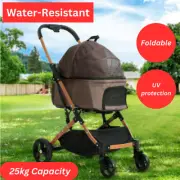 i.Pet Pet Dog Stroller 4 Wheels Pram Large Cat Carrier Travel Pushchair Foldable