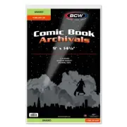 10 packs of 10 (100) BCW 9" x 14 ½" Graded Comic Book 4-MIL Mylar Sleeves