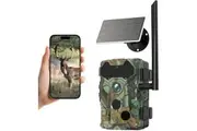 4G/LTE Trail Camera 32MP WiFi Hunting Camera 1080P with Solar 2.4" TFT Night Vision No Glow IP66 Water Proof for Wild Farm Hunting Property SecurityS29EU