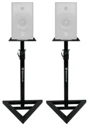2) Rockville Adjustable Studio Monitor Speaker Stands For ATC SCM12 Pro Monitors