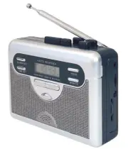 Premium AM FM Radio Tuner Tape Player With Timer Recording Speaker LED Clock