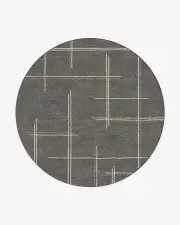 245' Round | Machine Washable Runner Rug | Kid & Pet Friendly | Indoor Rug | Stellan Charcoal Rug | Ruggable