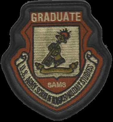 4" AIR FORCE USAF SAMS GRADUATE LEATHER EDGE OCP HOOK & LOOP EMBROIDERED PATCH